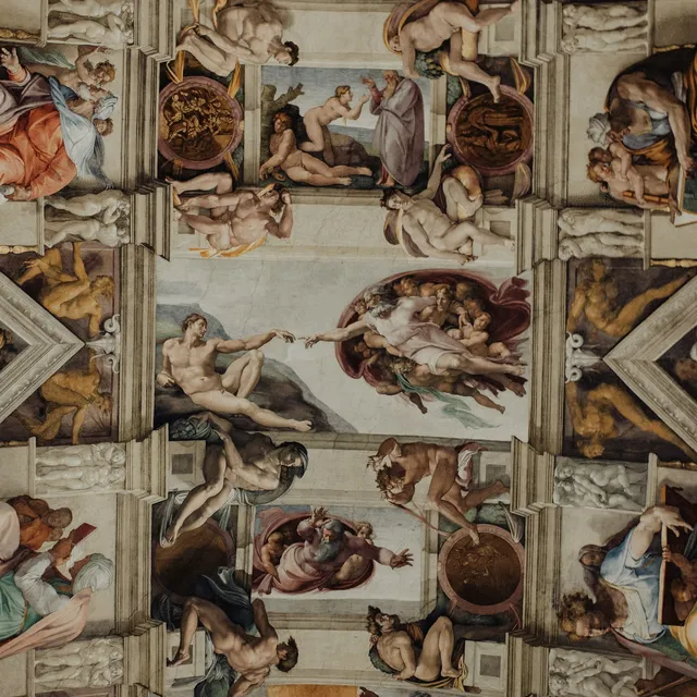 Michelangelo's ceiling in the Sistine Chapel
